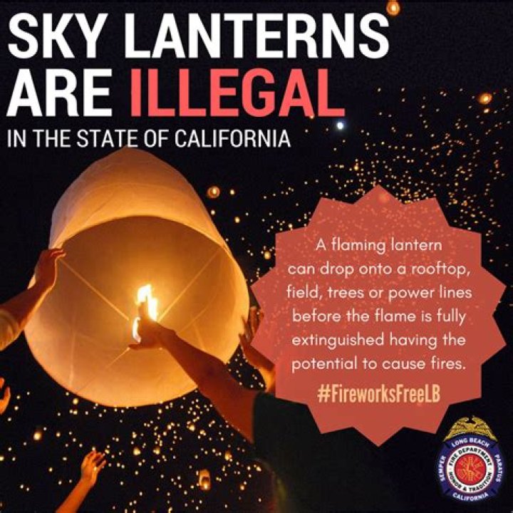 Are sky lanterns legal in los angeles