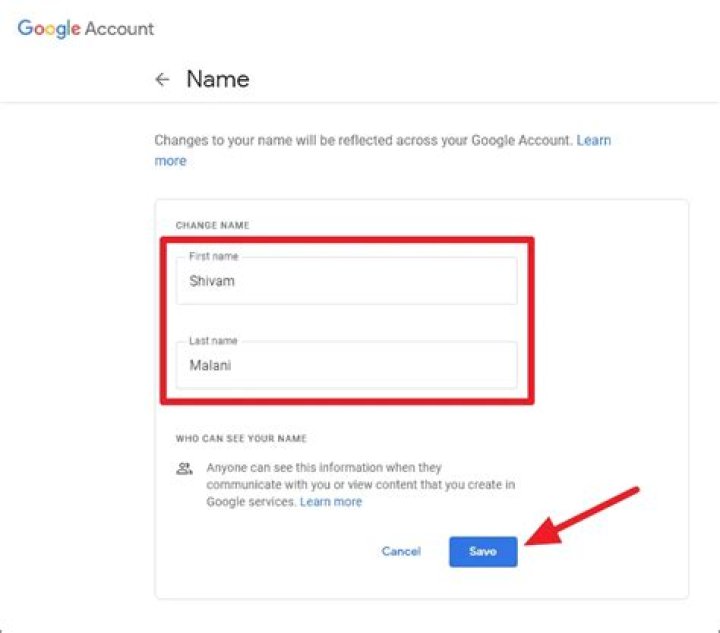 How to change google signature