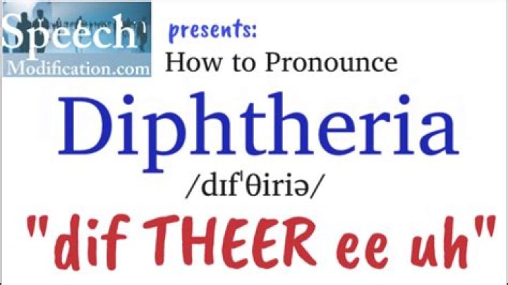 How to pronounce diphtheria