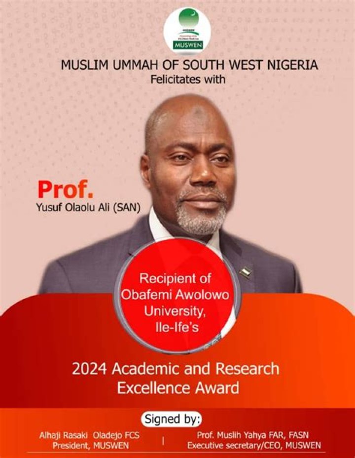 Yusuf Olaolu Ali’s biography, net worth, fact, career, awards and life story